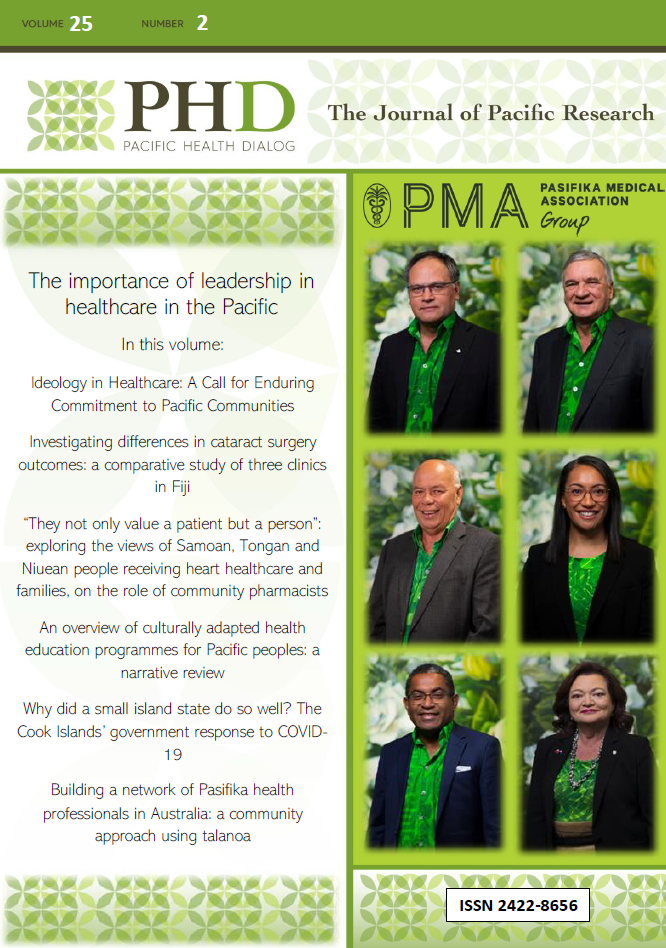 					View Vol 25 No 2 (2025): The importance of leadership in healthcare in the Pacific
				